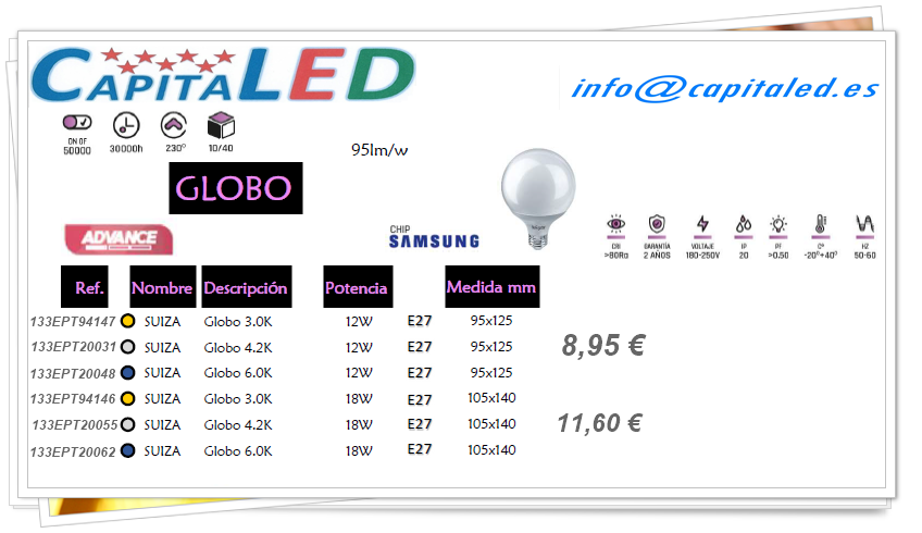 1.1.7. 133 Globo G90 G105 12W 20W