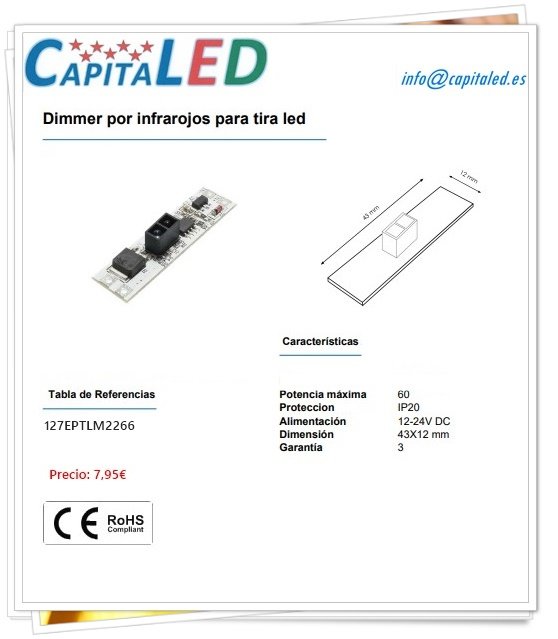 3.3.8. 127 Dimmer infrarrojos. Tira Led LM2266