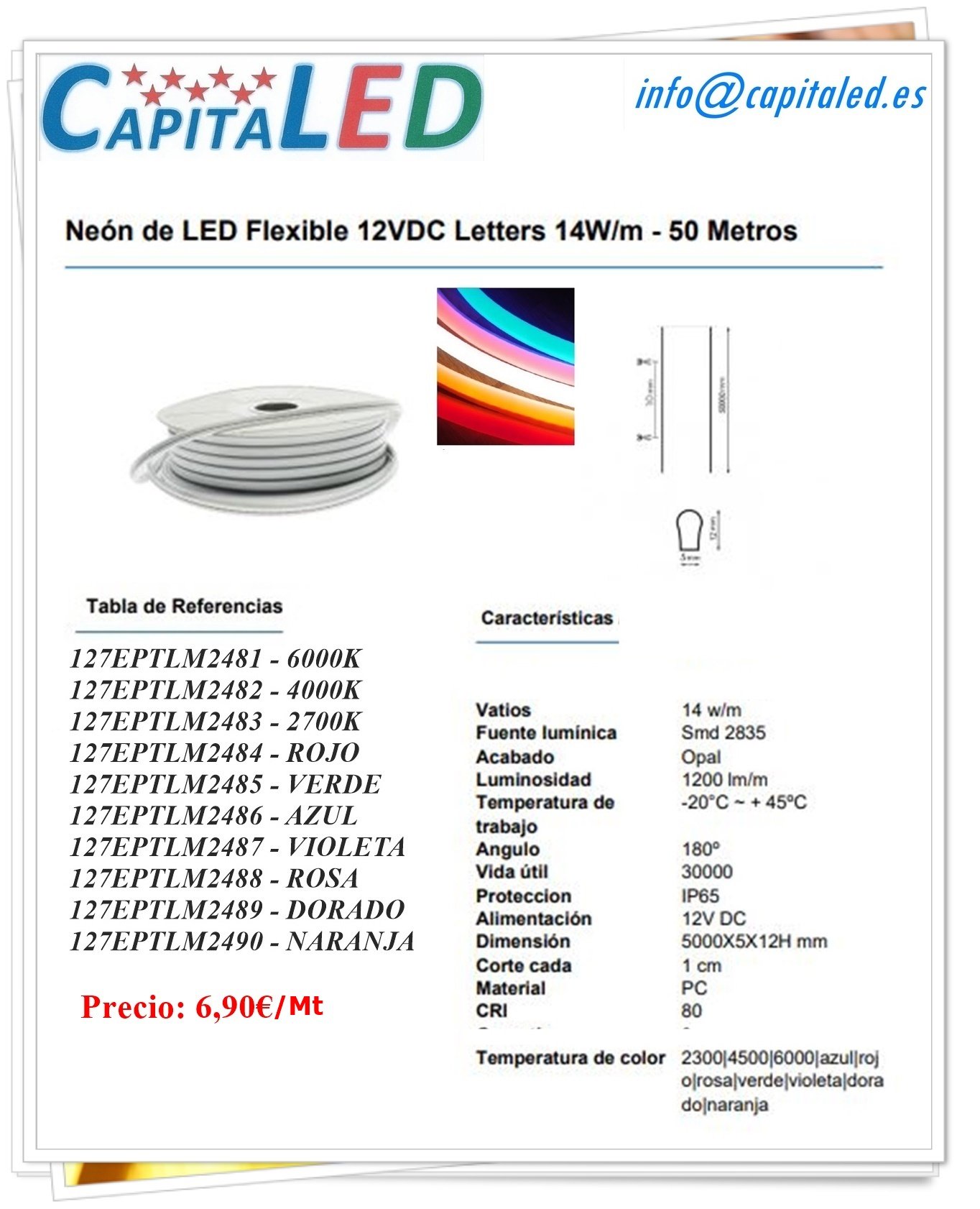 3.6.1. 127 Neon Led 12V 12W 1cm