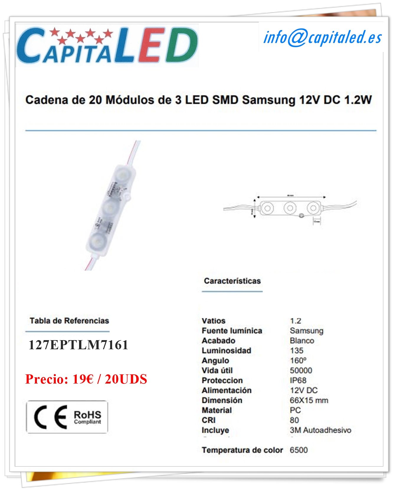 3.7.2. 127 pastillas 3 led 1,2w