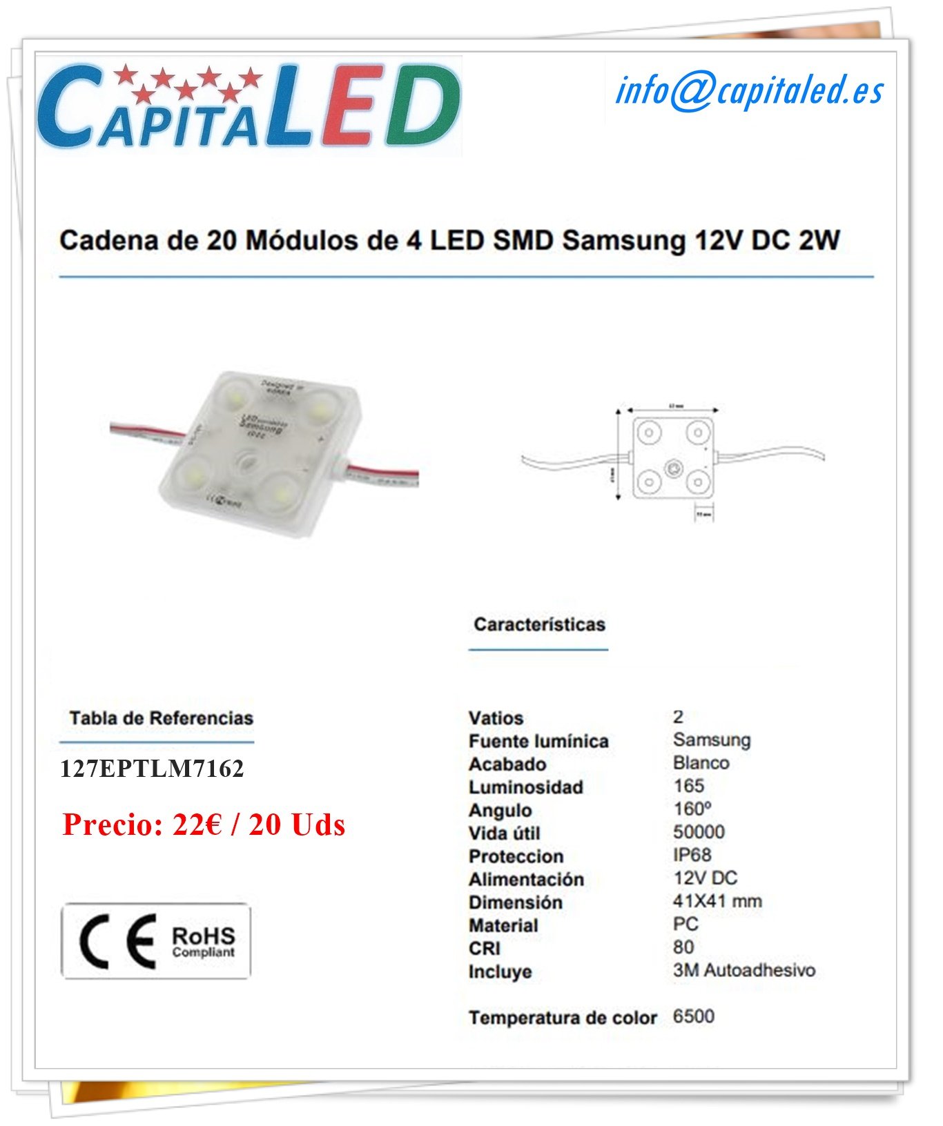 3.7.4. 127 pastillas 4 led 2w
